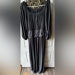 Long sleeved Maxi dress. Worn once. Slate blue/gray in color